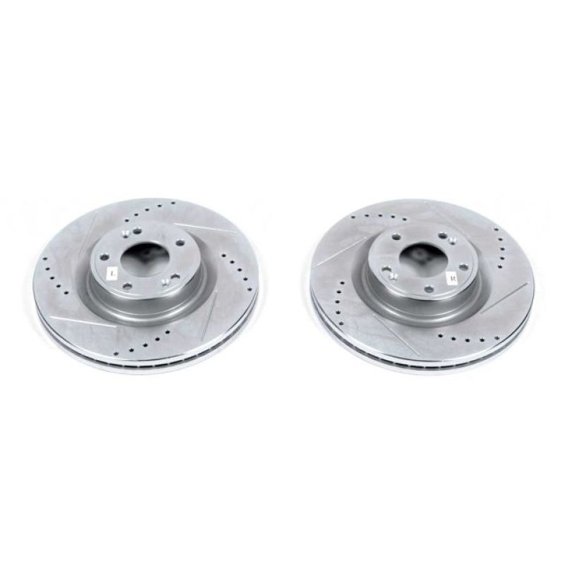 Power Stop 10-16 Hyundai Genesis Coupe Front Evolution Drilled & Slotted Rotors - Pair PowerStop