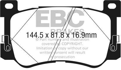 EBC YellowStuff Front Brake Pads - DP43076R EBC