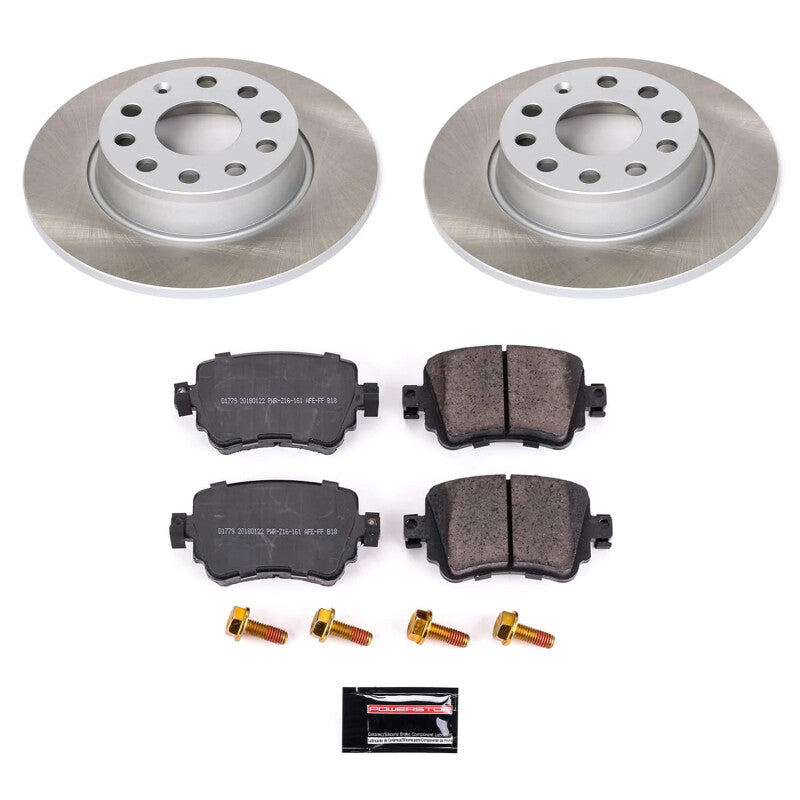 Power Stop 15-22 Volkswagen Passat Rear Semi-Coated Rotor Kit PowerStop