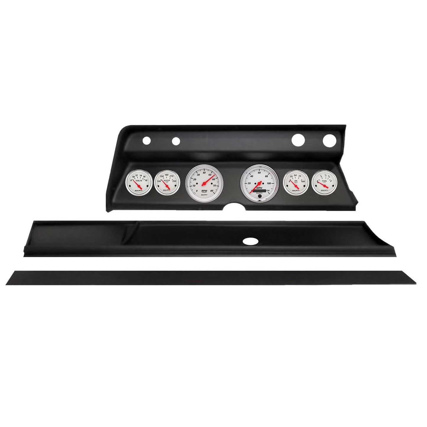 Autometer Arctic White Direct Fit Dash Kit 1966 Chevy Chevelle (2 x 3-3/8in. / 4 x 2-1/16in.) 2931-03