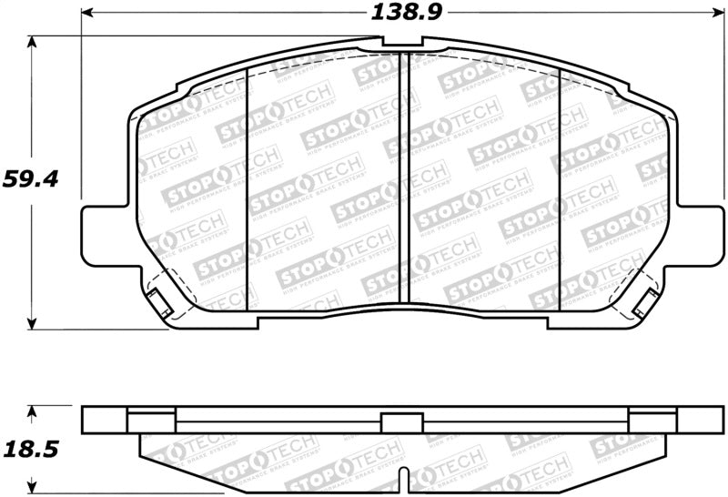 StopTech Premium Ceramic Brake Pads - 308.08840 Stoptech