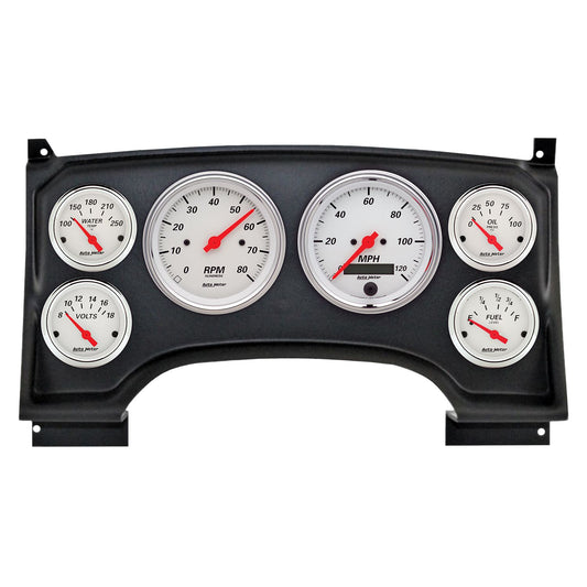 Autometer Arctic White Direct Fit Dash Kit 94-97 Chevy S10 Truck (2 x 3-3/8in. / 4 x 2-1/16in.) 2933-03