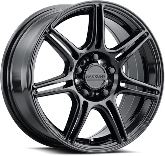 Raceline 148B Apex 17x7.5in / 5X112 / 5X120 BP / 40mm Offset / 74.1mm Bore - Gloss Black