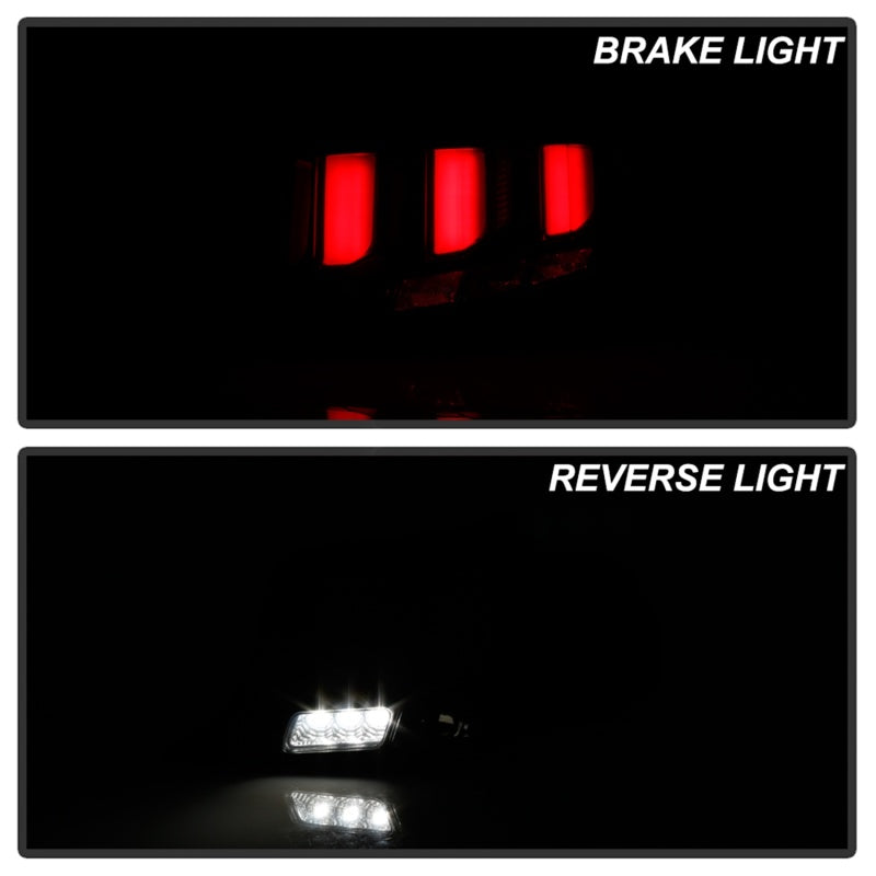 Spyder 10-12 Ford Mustang Light Bar Seq Turn Signal LED Tail Lights - Smoke ALT-YD-FM10-LED-SM SPYDER