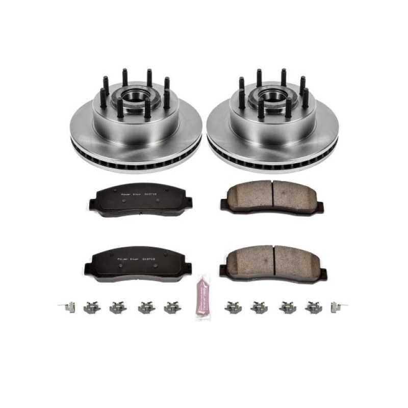Power Stop 07-08 Ford F-250 Super Duty Front & Rear Z17 Coated Brake Kit