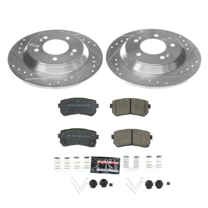 Power Stop 18-19 Hyundai Kona Rear Z23 Evolution Sport Brake Kit PowerStop
