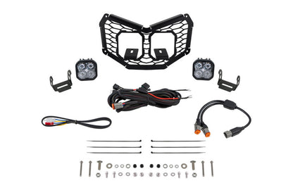 Diode Dynamics 17-24 Can-Am Maverick X3 Stage Series LED Grille Kit - Sport White Combo Diode Dynamics