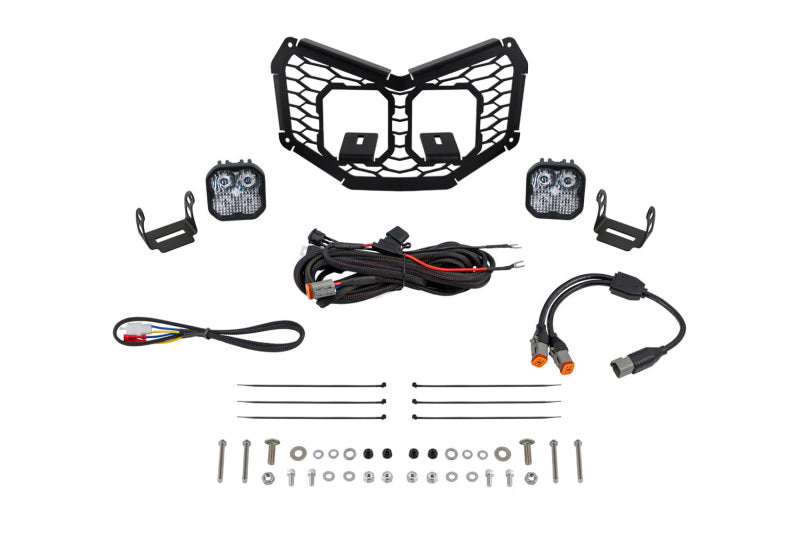 Diode Dynamics 17-24 Can-Am Maverick X3 Stage Series LED Grille Kit - Pro White Combo