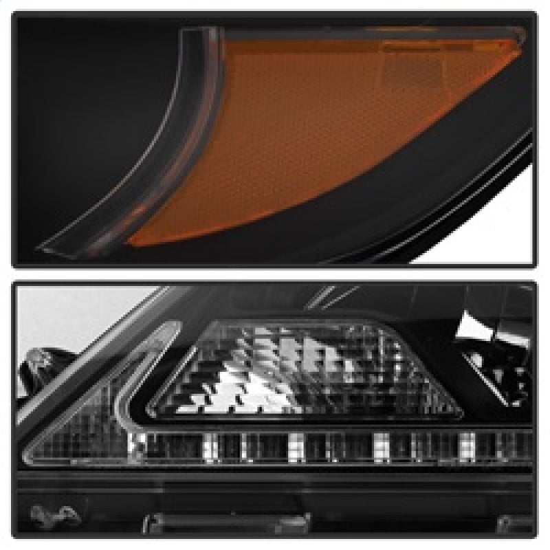 Spyder Toyota Sienna 2011-2014  Projector Headlights - DRL LED - Black PRO-YD-TSEN11-DRL-BK SPYDER