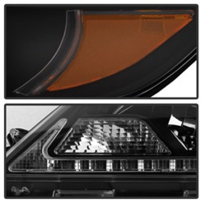 Spyder Toyota Sienna 2011-2014  Projector Headlights - DRL LED - Black PRO-YD-TSEN11-DRL-BK SPYDER