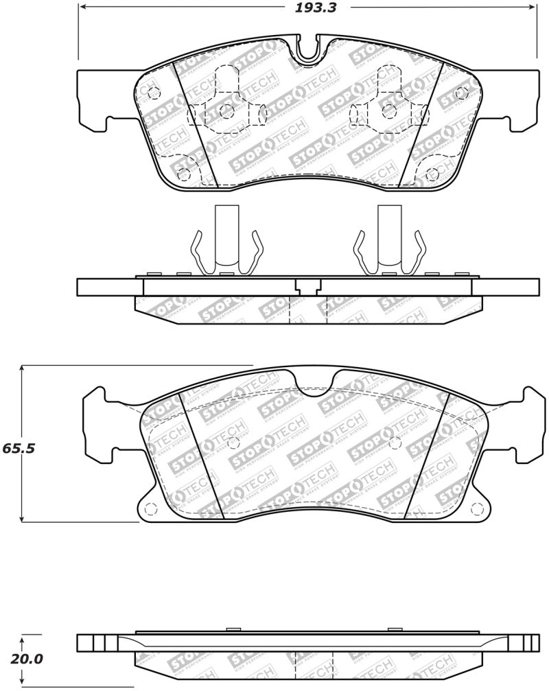 StopTech Street Disc Brake Pads - 305.16290 Stoptech