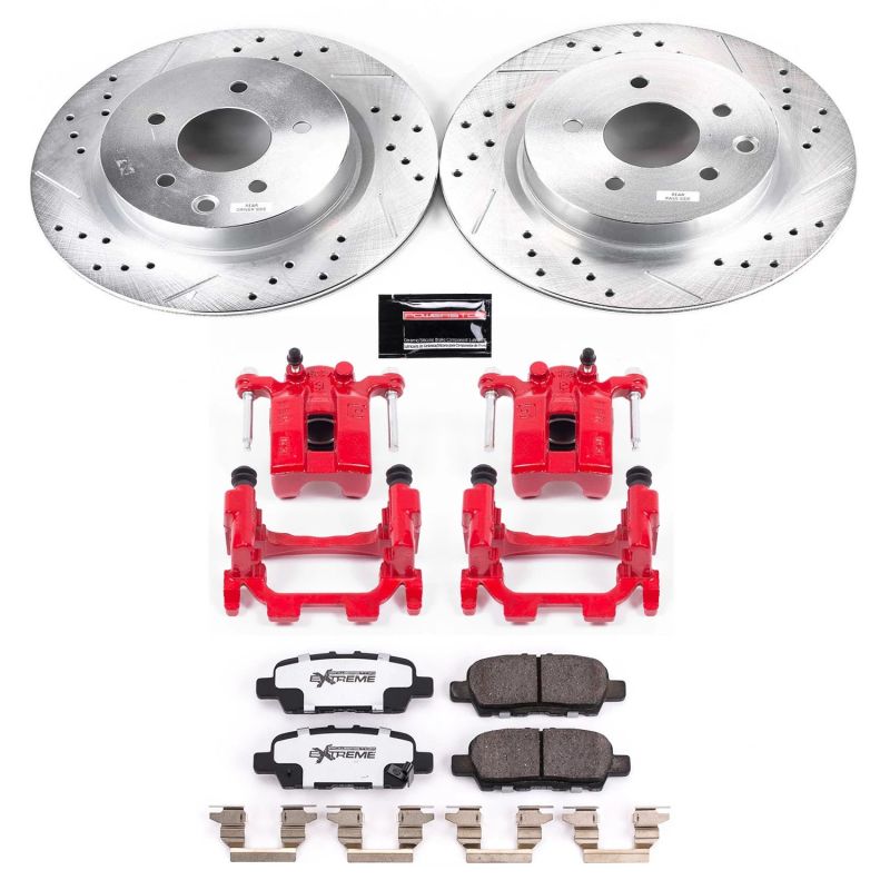 Power Stop 18-19 Nissan 370Z Rear Z26 Street Warrior Brake Kit w/Calipers PowerStop