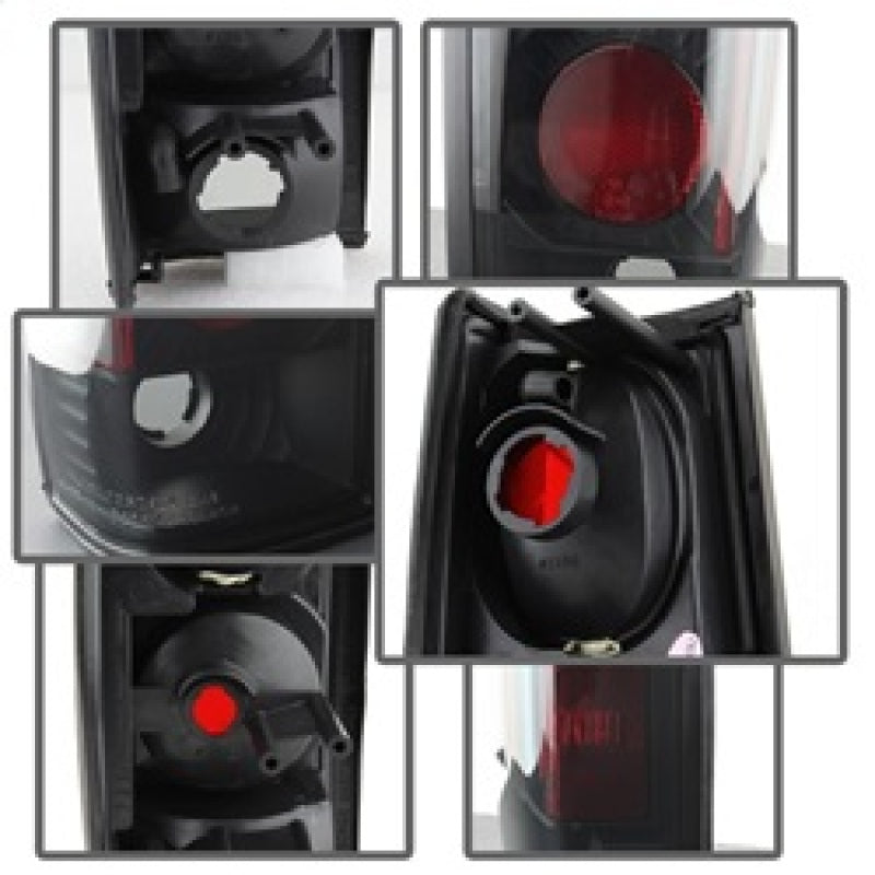 Spyder Nissan Hardbody 86-97 Euro Style Tail Lights Black Smoke ALT-YD-NH86-BSM SPYDER
