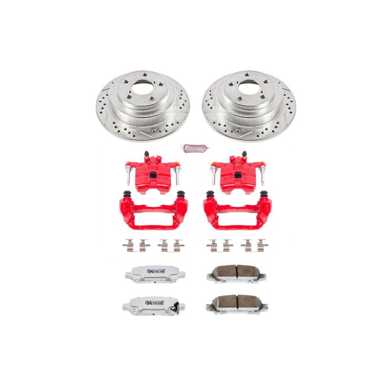 Power Stop 98-03 Subaru Forester Rear Z26 Street Warrior Brake Kit w/Calipers PowerStop