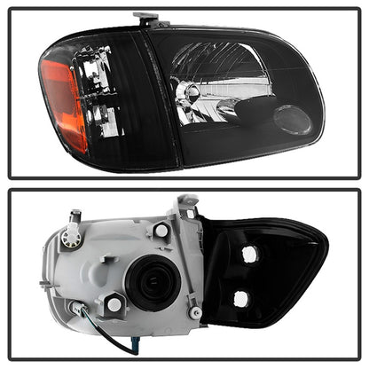 Xtune Toyota Tundra Double Cab 05-06 OEM Style Headlights & Corner Lights Black HD-JH-TTUN05-AM-BK SPYDER