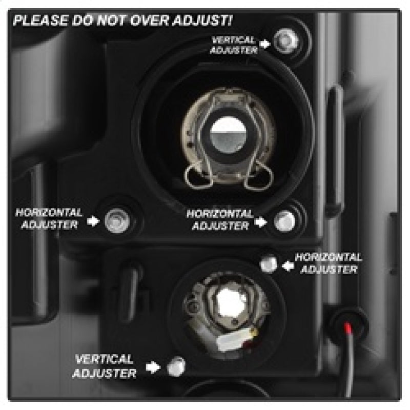 Spyder Ford F-250/F-350/F450 Super Duty 11-16 V2 Projector Headlights - Black (PRO-YD-FS11V2-LB-BK) SPYDER