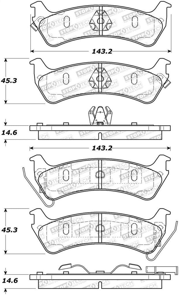 StopTech Premium Ceramic Brake Pads - 308.06660