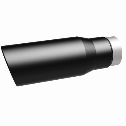 MagnaFlow Tip Stainless Black Coated Single Wall Round Single Outlet 5in Dia 3.5in Inlet 14.5in L Magnaflow