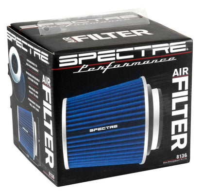 Spectre Adjustable Conical Air Filter 5-1/2in. Tall (Fits 3in. / 3-1/2in. / 4in. Tubes) - Blue Spectre