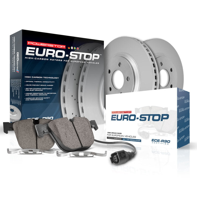 Power Stop 13-14 Mercedes-Benz C300 Front Euro-Stop Brake Kit PowerStop