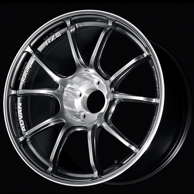 ADVAN Racing RZIII 18x7.5 +47 5x114.3 Wheel - Hyper Platinum Black & Diamond Cut - YAJ38F47EHPC