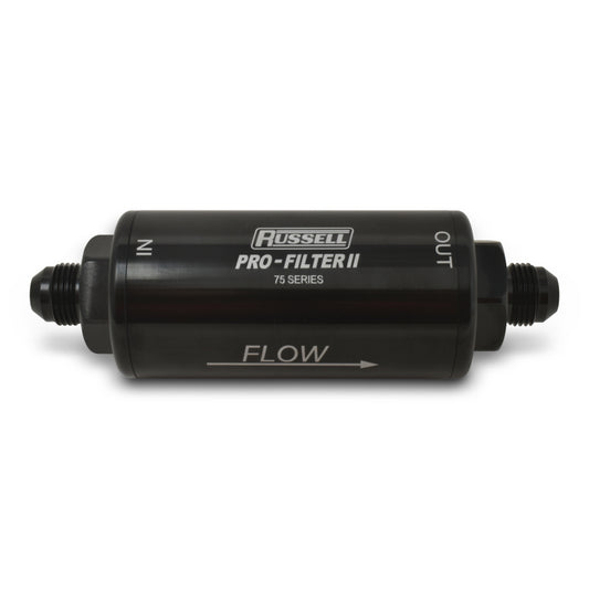 Russell 75 Series Pro-Filter 2 -8 AN Male In/Out 10 Micron - 750801