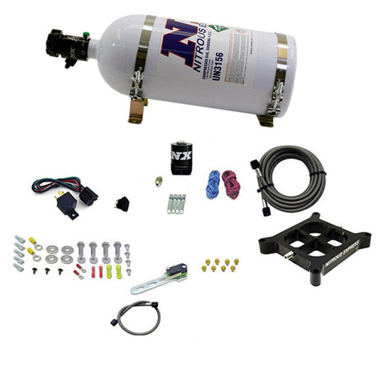 Nitrous Express Dry, Single Entry Billet Crossbar Plate System, 100-500 HP (4150 Flange) - 66142-10