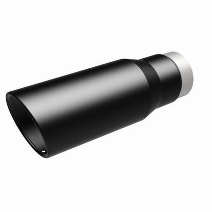 MagnaFlow Tip Stainless Black Coated Single Wall Round Single Outlet 5in Dia 3.5in Inlet 14.5in L Magnaflow