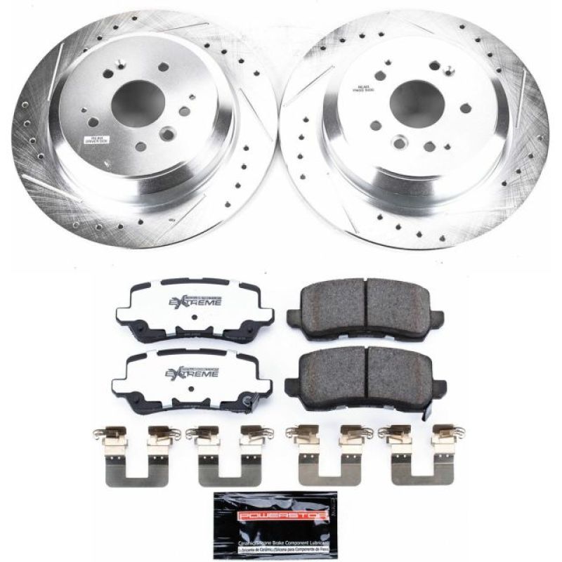 Power Stop 17-19 Acura MDX Rear Z26 Street Warrior Brake Kit PowerStop