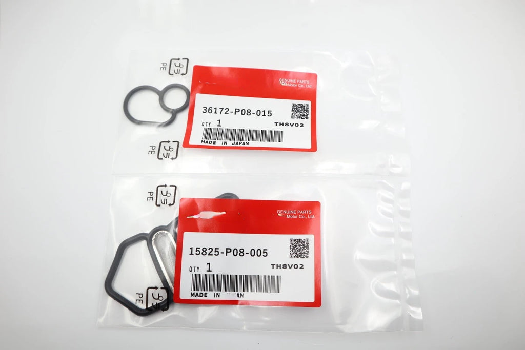 OEM Honda Upper & Lower Vtec Solenoid Gaskets (36172-P08-015) + (15825-P08-005)