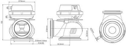 Turbosmart Gen4 CompGate40 7psi External Wastegate (Black) - TS-0505-1006 Turbosmart