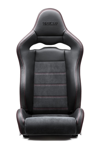 Sparco SPX Special Edition Black w/Red Stitch Left Side Seat (Gloss Finish) - 00974ZGLNRRSSX SPARCO