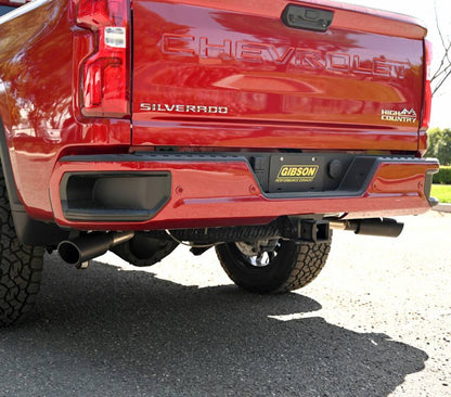 Gibson 20-23 SILVERADO, SIERRA 2500HD/500HD 6.6L ,3.5in BLACK ELITE DUAL EXTREME EXHAUST, STAINLESS - 65714B Gibson