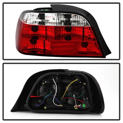 Spyder BMW E38 7-Series 95-01 Crystal Tail Lights Red Clear ALT-YD-BE3895-RC