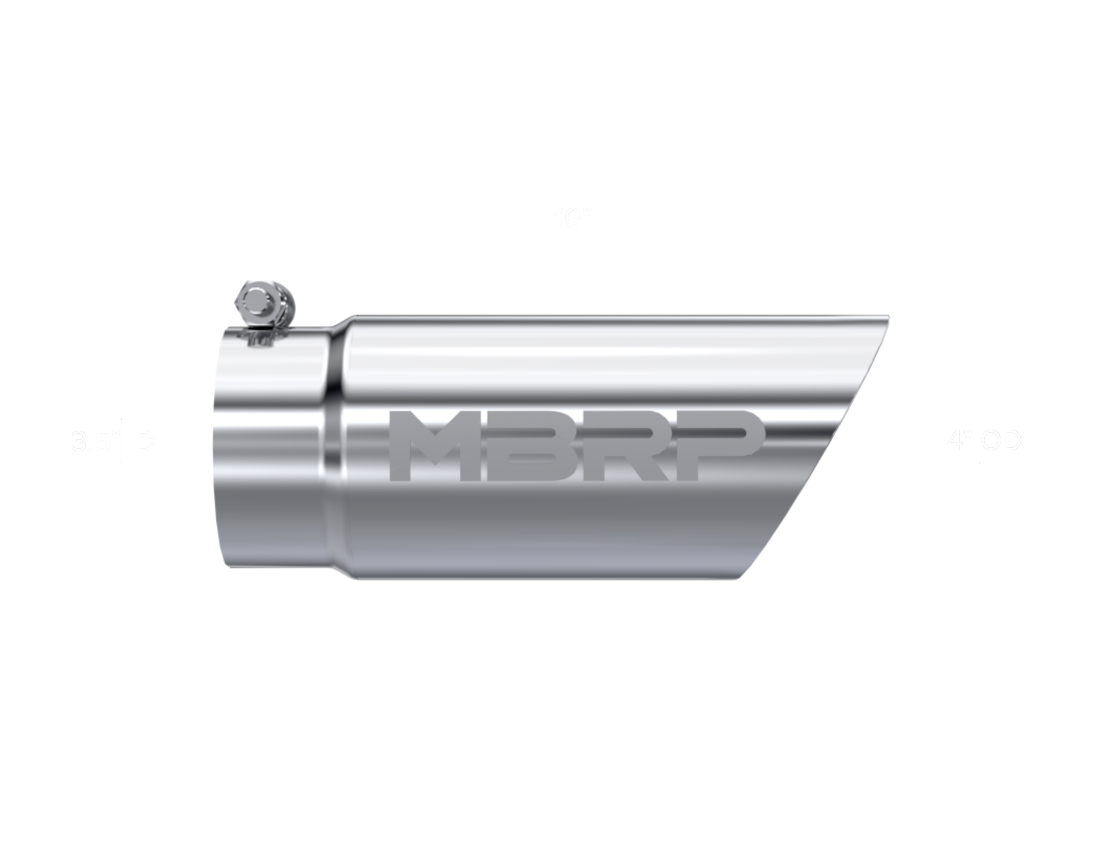 MBRP Universal Tip 3in O.D. Dual Wall Angled 4 inlet 10 length - T5110 MBRP