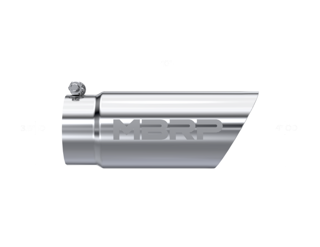 MBRP Universal Tip 3in O.D. Dual Wall Angled 4 inlet 10 length - T5110