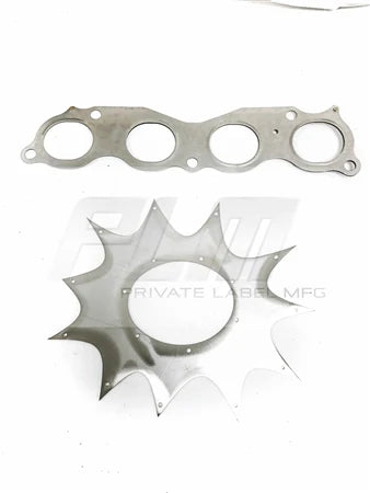 PLM Power Driven K-Series Hood Exit Race Header (4-1 Megaphone) Non-Lean - PLM-HK-HOOD-HEADER-SHIELD