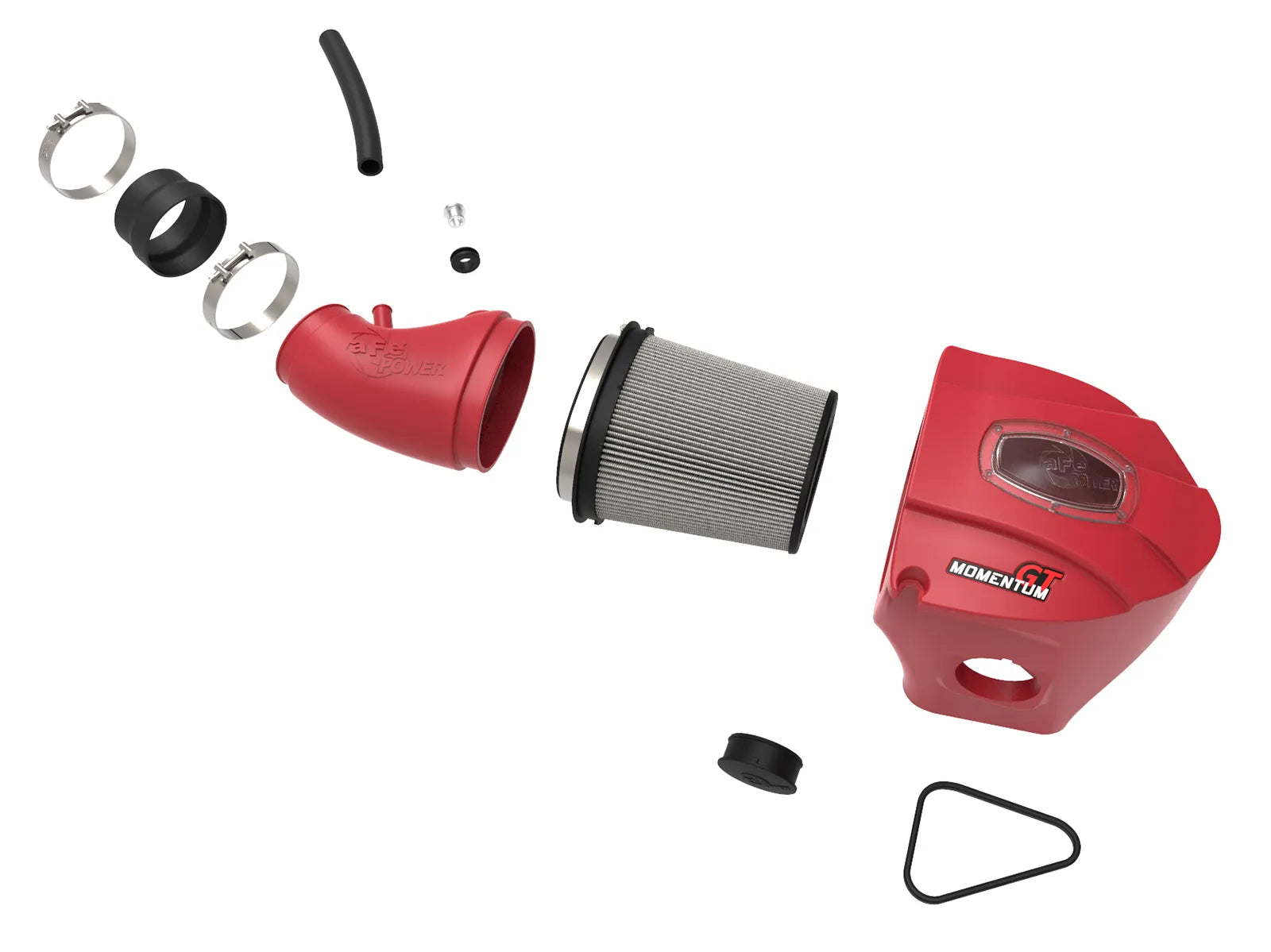 aFe Momentum GT Red Edition Cold Air Intake System w/Filter for 11-23 Dodge Challenger/Charger / Chrysler 300 (6.4L) - 51-72203-R aFe