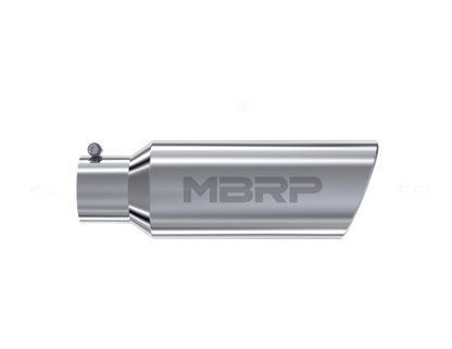 MBRP Universal Tip 6in OD Rolled End 4in Inlet 18in Length T304 - T5130 MBRP