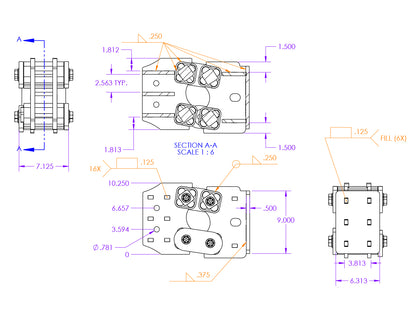 Gen-Y Traveller Torsion-Flex Channel Mount Class C Toterhome Hitch 5.5K – 7.5K TW 32 Towing 40K Pintle Capacity - GH-10083