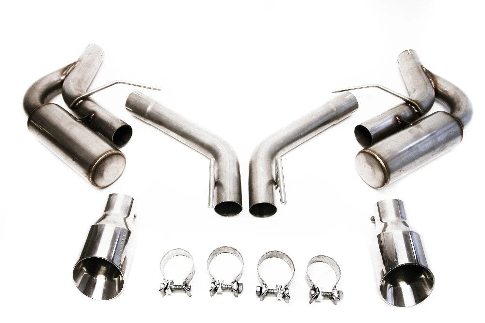 PLM Axle Back Exhaust 2016-22 Chevy Camaro 2.0L 3.6 V6 4" Dual Tips - PLM-CH-CA-TKP-DUAL-V6