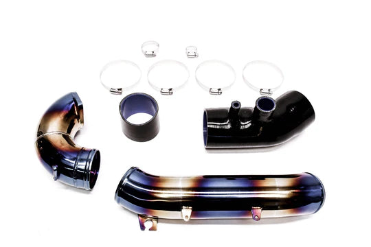 PLM Turbo Inlet Pipe Kit Stainless Burnt Blue - 2017+ FK8 Civic Type R PLM-HFK8-TB-IN-SS-TIT