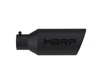 MBRP Universal Exhaust Tip 7in O.D. Rolled End 4in Inlet 18in Length - Black - T5126BLK MBRP