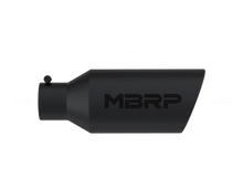 Load image into Gallery viewer, MBRP Universal Exhaust Tip 7in O.D. Rolled End 4in Inlet 18in Length - Black - T5126BLK