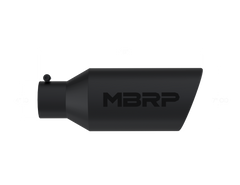 MBRP Universal Exhaust Tip 7in O.D. Rolled End 4in Inlet 18in Length - Black - T5126BLK