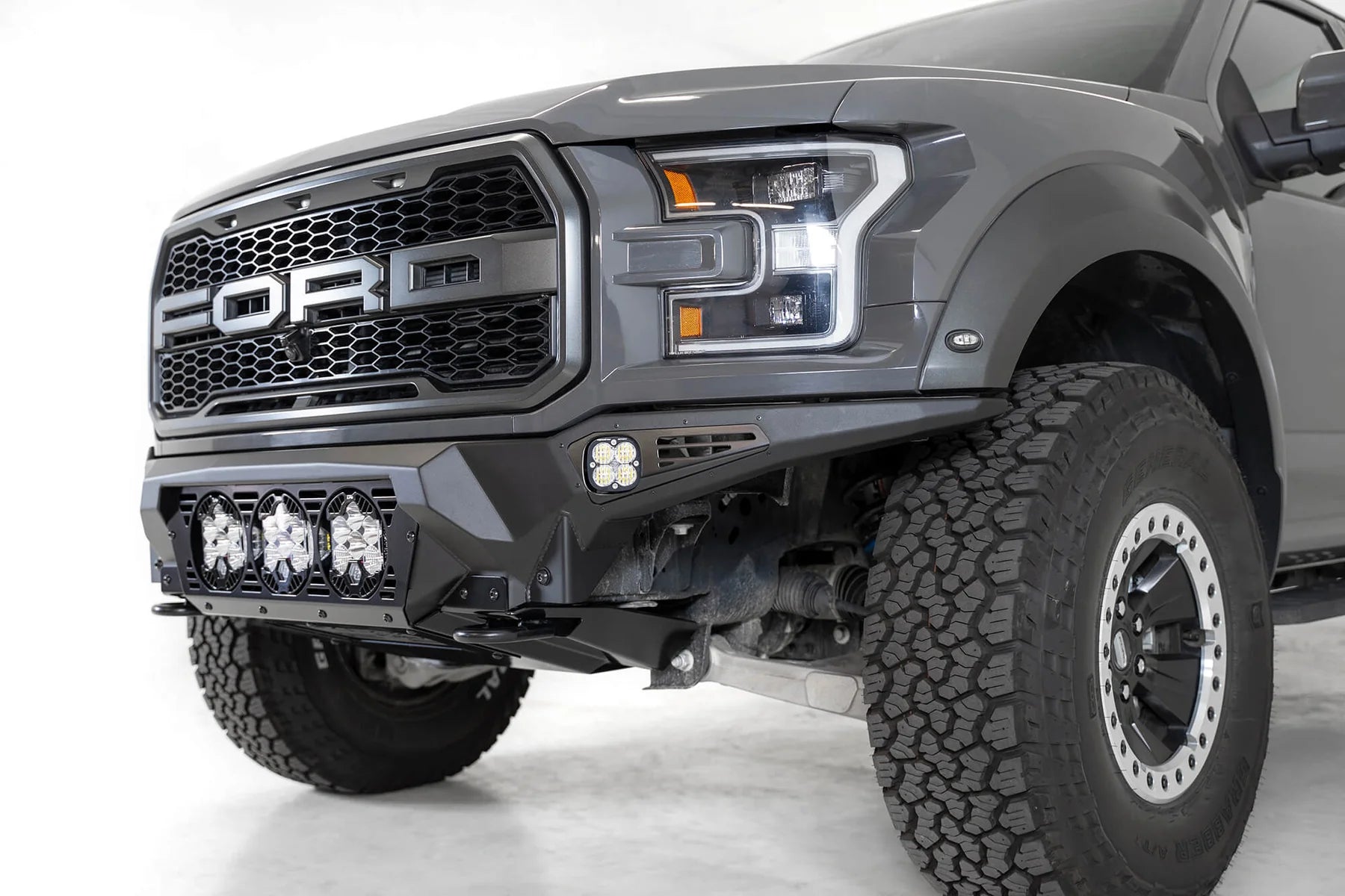 Addictive Desert Designs 2017-2020 Ford Raptor Bomber Front Bumper (Baja Designs) - F110014100103 Addictive Desert Designs