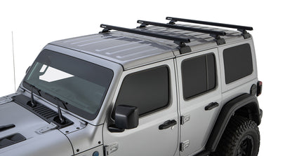 Rhino-Rack 18-24 Jeep Wrangler 4 Door SUV Heavy Duty RCL 3 Bar Backbone Roof Rack - JB0882