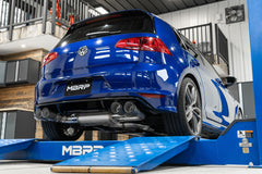 MBRP 3" Cat-Back 2015-2019 VW Golf R MK7/MK7.5, Active Quad Rear Exit, T304 Stainless Steel, w/ Carbon Fiber Tips