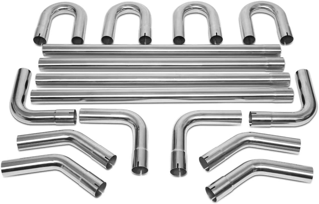 PLM 3in Stainless Steel Exhaust Manifold Tubing Mandrel Piping Kit - PLM-EXH-PIPE-DIY-3.0