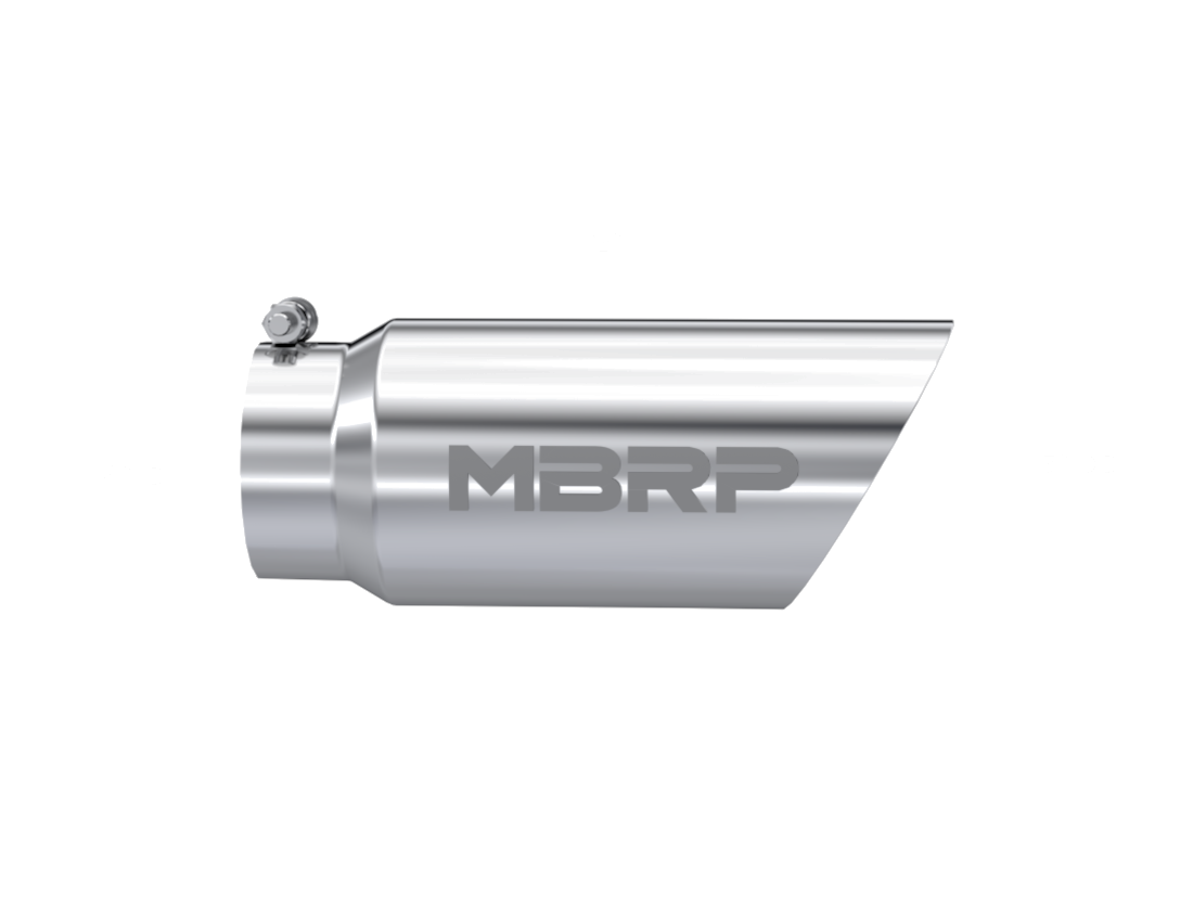 MBRP Tip, 5" O.D. Dual Wall Angled 4" inlet 12" length, T304 - T5053
